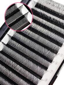 Asiteo 12排diy 0.07/d捲15mm睫毛用品個人睫毛,自然長而柔軟的嫵媚化妝擴展假睫毛 - D - 查看 7