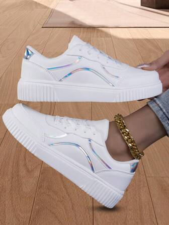 女士新款时尚透气休闲鞋厚底百搭潮流平底舒适软底舒适运动鞋防滑防臭耐磨女鞋跑步鞋步行鞋