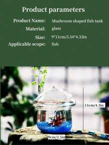 1 件透明玻璃懸掛魚缸,鬥魚用,微型景觀生態瓶,桌面水耕迷你花瓶。多種款式可選 - 無色 - 查看 5