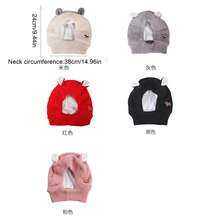 全新寵物頭套 - 一件兔耳保暖內襯針織大型犬金毛保暖防風帽秋冬季節 - 紅色 - 查看 2