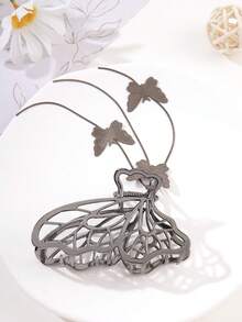 1 件金属爪夹，带流苏链、蝴蝶形镂空和吊坠，适合优雅的发饰 - 8CM - 查看 5