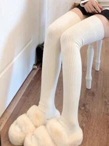 1/5 pares de calcetines altos de compresión con efecto adelgazante, transpirables, adecuados para otoño/invierno