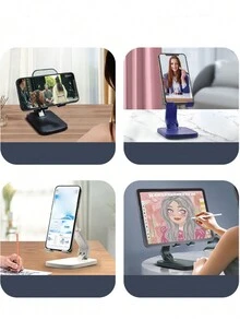 Rotatable & Foldable & Adjustable Slouchy Bracket For Desktop, Phone & Tablet Stand - White - View 10