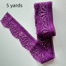 3cm寬紫色彈力柔軟露空花邊,適用於服裝、裙子、內衣diy裝飾 - 紫色 - 查看 2