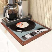 1塊復古電影印花tpr材質餐墊,適用於廚房檯面 - 彩色 - 查看 5