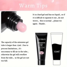 BISMACK 9 件裝丙烯酸 Uv 凝膠延伸指甲凝膠套件裸色閃光顏色快速構建凝膠指甲油全部適用於指甲指甲藝術設計 - 白色 - 查看 7