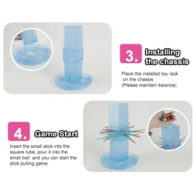 別讓彈珠掉落,家庭聚會,桌上迷你遊戲,益智棒遊戲,可與朋友和家人遊玩 - 藍色 - 查看 5