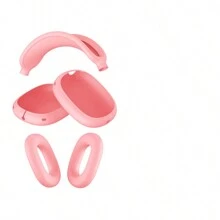 5 件/套柔软硅胶耳机套、头带套和便携包保护套装，兼容 Airpods Max - 紅色 - 查看 6