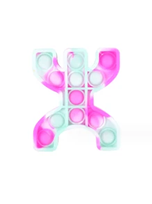 1入組可疊放式減壓矽膠玩具,互動和紓壓玩具,適用於家庭,朋友,派對遊戲 - 青色 - 查看 8