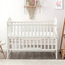 1pc Baby White Polyester Fitted Crib Sheet Love Valentine