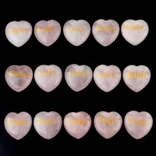 1個粉色水晶30mm大型愛心啟發石15個啟發石許願石康復石能量石情人節禮物 - 粉色 - 查看 8