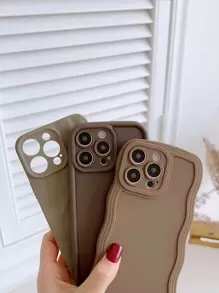 Apple 3pcs/Set High Bamboo Wrinkle Wave Phone Case Compatible With IPhone - Multicolor - View 2