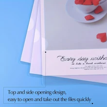 30pcs L-Shaped File Folders & Envelopes A4 Document Folders, Plastic File Folders - White - View 6