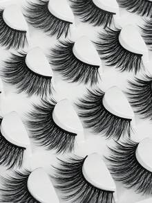 10pairs Synthetic Fiber 3d Eyelashes With Dramatic And Thick Effect, Various Styles, Soft And Natural Look - Fluffy Lashes - View 4