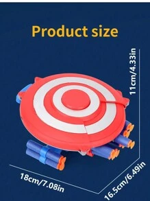 1套超級英雄玩具槍盾軟子彈發射器,安全射擊軟子彈槍 - 彩色 - 查看 10