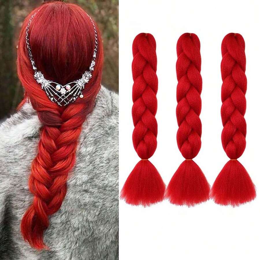 Extensiones Sintéticas - Rojo - Ver 1