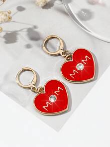 1pair Fashionable European & American Style Alloy Gold Plated Heart Shaped, Flower, Star, Cartoon Character, Etc. Water Drop Rhinestone Inlayed Ladies' Simple Dangle Earrings - Gold - View 9