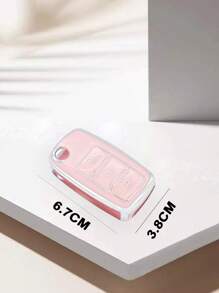 粉色防摔汽車鑰匙套，適用於/ 捷達拉斐達/桑塔納/途觀/帕薩特/速派/柯迪亞克/蔚來EC3/大众T-Roc Tharu/ - 粉色 - 查看 7