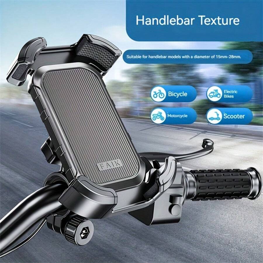 Electric Car Mobile Phone Holder Motorcycle Navigation Rider Car Mobile Phone Holder Battery Car Bicycle Fixed Mobile Phone Holder - Black - View 1
