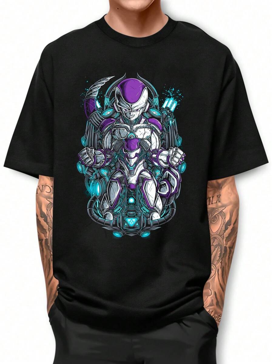 Men T-Shirts - 黑色 - 查看 1