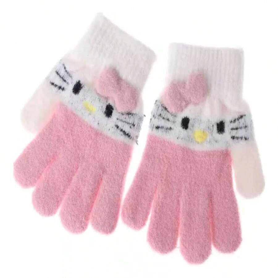 Guantes de invierno para niña dama frío - Rosa - Ver 1