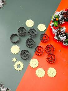 1套9入組不銹鋼餅乾模具（帶中心）,銀色 - 銀色 - 查看 3