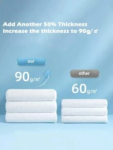 Disposable Soft Skin Material Bath Towel Towel Thicker Version Separately Packaged Out Hotel Use - Blue and White - View 6
