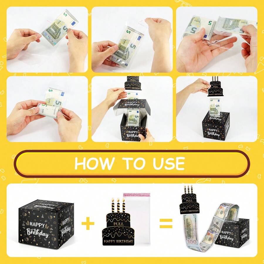 Diy Money Pulling Gift Box For Birthday Surprise, Fun Cash Gift Box