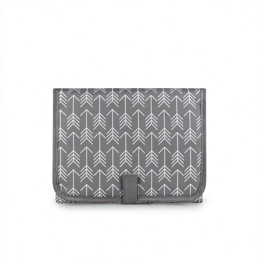 Almohadilla Portátil Para Cambiar Pañales De Bebé Con Almohada Incorporada - Colchoneta De Cambio De Pañal Compacta Y Resistente Al Agua - Ligera Mesa De Cambio Plegable Para Pañales, Almohadilla De Cambio Reutilizable Para Viajes Al Aire Libre, Regalo Para Recién Nacidos - Gris - Ver 1