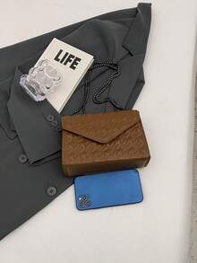 2023年冬季時尚斜挎包、女士肩袋 - 咖啡棕 - 查看 3