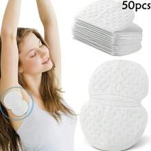 10片/50片腋下吸汗垫，男女通用吸臭速干一次性止汗贴，淋浴，客厅家居卧室浴室家居装饰，旅行用品，婚礼，派对，生日，送给男士妈妈爸爸朋友的礼物，新年，配饰，有趣的礼物 - 白色 - 查看 1