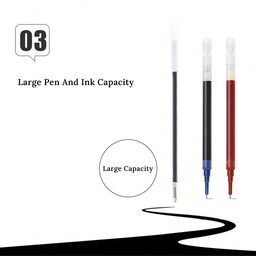 Plastic Ballpoint Pen Refills (Sold In 5pcs) Smooth Writing Replaceable