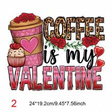 1入組情人節系列熱轉印貼紙,卡通心形信印刷熱轉貼紙,diy衣物t恤連帽衫牛仔褲手提袋裝飾 - 14 - 查看 4