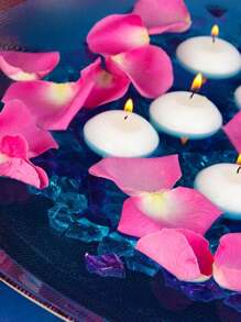 1套5入組1.5英寸小浮蠟燭,適用於婚禮中心裝飾、婚禮桌面裝飾、浮動泳池蠟燭、情人節裝飾、婚宴派對泳池浴缸晚宴小禮物 - 無色 - 查看 7