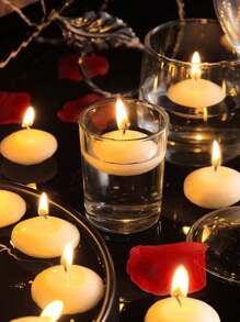 1套5入組1.5英寸小浮蠟燭,適用於婚禮中心裝飾、婚禮桌面裝飾、浮動泳池蠟燭、情人節裝飾、婚宴派對泳池浴缸晚宴小禮物 - 無色 - 查看 5