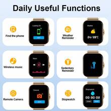 Simsonlab 1入組1.44英寸全觸摸hd彩色屏智能手錶,帶旋鈕調節,無線通話/撥號,多種運動模式,各種日常功能提醒,男女適用,兼容andriod - 銀色 - 查看 6
