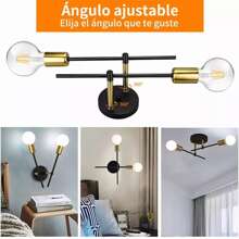 Araña Moderna Lámpara De Techo Lámpara De Pared Para Baño - Negro - Ver 5
