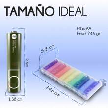 Pilas AA Alcalinas Desechables Xiaomi Rainbow Batteries Paquete de 10 Piezas - Multicolor - Ver 3