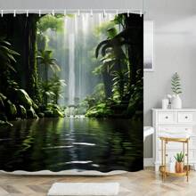 淋浴簾 - 綠色 - 查看 1