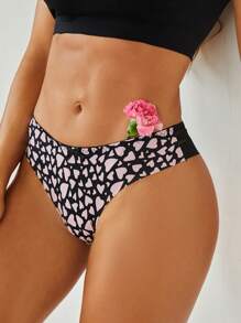 6pcs/Pack Women Lace Seamless Low-Rise Thong Panties, Comfortable & Minimalist Design, Multiple Color Options, Ladies Underwear