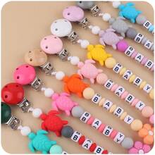 1只全新風格的卡通動物烏龜手鍊,由彩色矽膠珠和木珠創作而成,適合diy手工飾品 - 橘色 - 查看 4