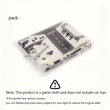 1 件儿童玩具车停车场游戏垫、室内/户外游戏地毯、沙滩玩具 - 帮助儿童学习道路和意识，最佳教育礼物 - 白色 - 查看 8