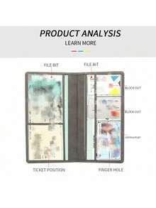 Long-Style Driver'S License Holder Multifunctional Travel Document Wallet - Grey - View 4