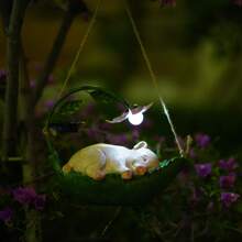 1pc Hanging Basket Pig Decorations - Blue and White - View 4