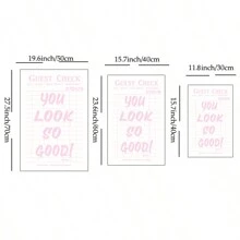 3 件時尚牆壁藝術帆布畫,賓客支票印刷,lucky You 牆壁藝術,時尚美學帆布畫,臥室客廳家居裝飾,復古海報,無框 19.6x27.5 英寸 - 杏色 - 查看 6