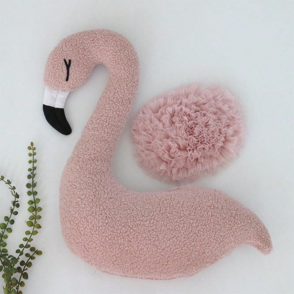Newborn Photography Props Pink Flamingo Posing Pillow Baby Shooting