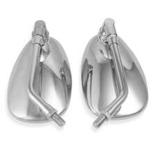Motorcycle Mirrors, Universal 10mm Chrome Motorcycle Rear View Side Mirrors Handle Bar Bar End Motorcycle Mirrors - Silver - View 6