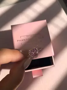 MOONSO 2023 Heart Shape Pink Silver Color Cute Fashion Big Size Promise Ring For Women Girl Party Gift Finger Free Shipping Items Korean R1707