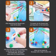 別讓彈珠掉落,家庭聚會,桌上迷你遊戲,益智棒遊戲,可與朋友和家人遊玩 - 藍色 - 查看 10