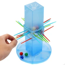 別讓彈珠掉落,家庭聚會,桌上迷你遊戲,益智棒遊戲,可與朋友和家人遊玩 - 藍色 - 查看 7